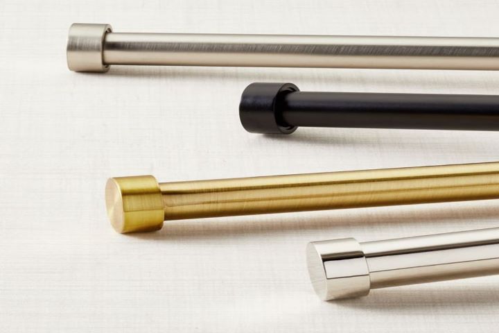 Modern rods with metal end caps