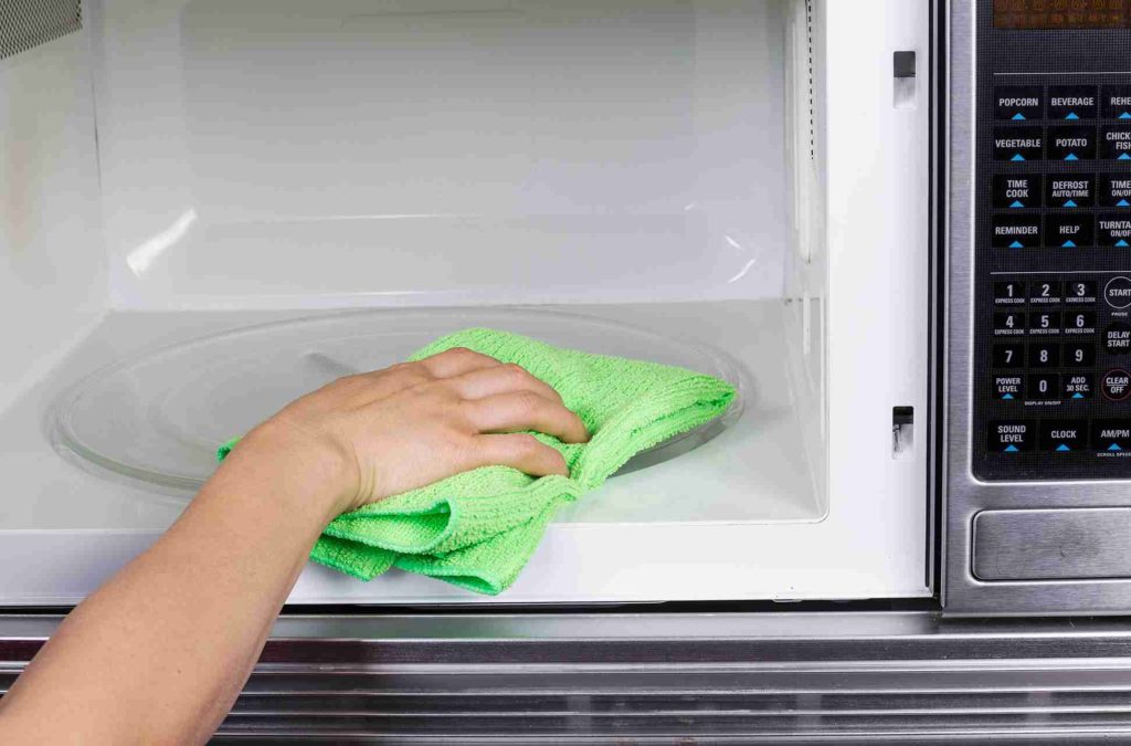 clean the inside of a microwave?